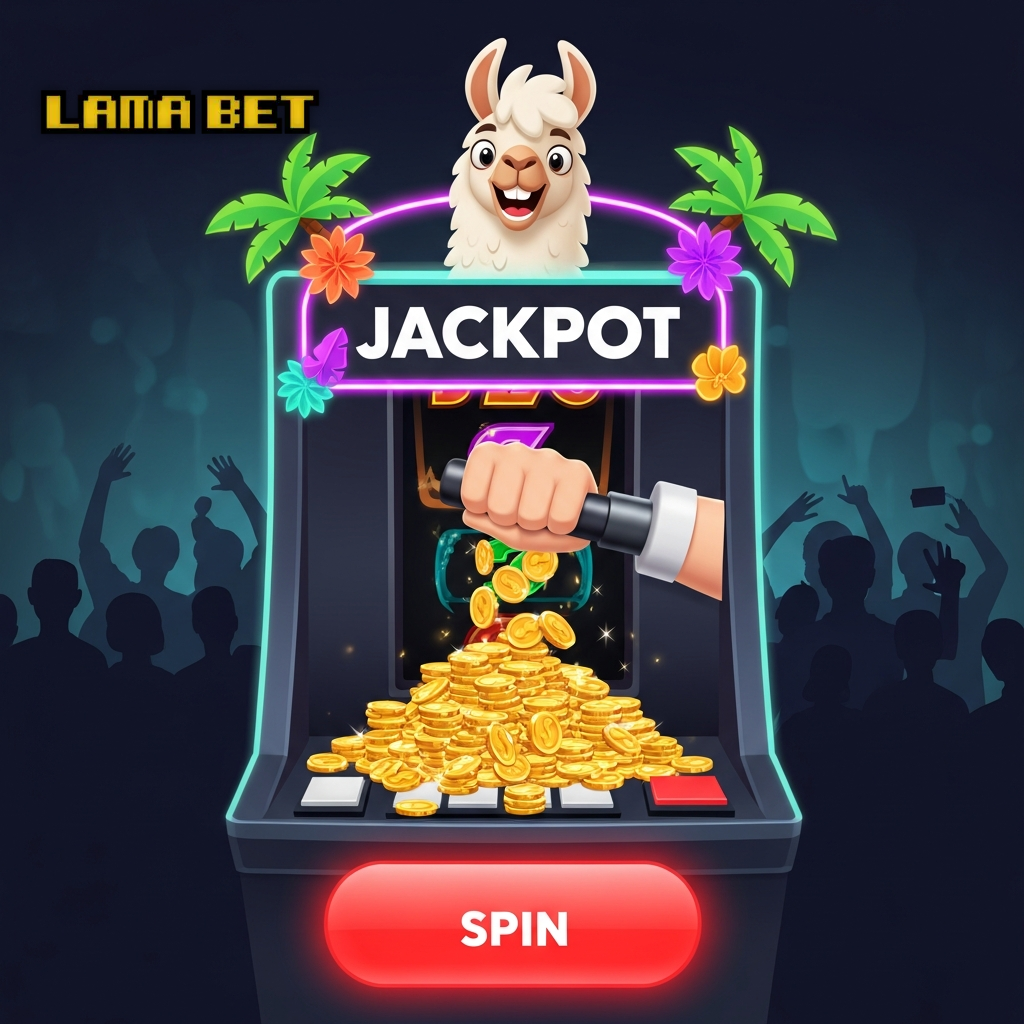 Lama bet casino jackpot slot win celebration for a Canadian player