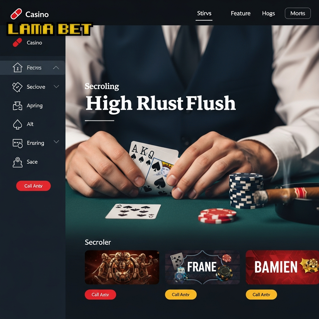 Lama bet casino game categories including slots, poker and live tables