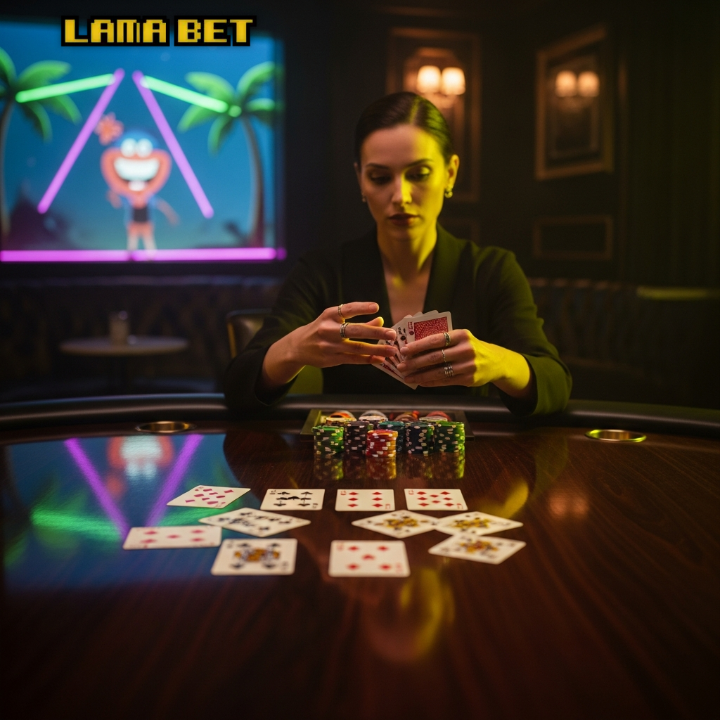 Lama bet live casino card table streamed in HD for Canadian players